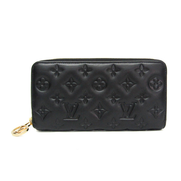 Louis Vuitton Coussin Zippy Wallet M81510 MenWomenLamb Leather Long Wallet...